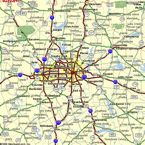 Map Of Dallas Fort Worth Travelsmapscom