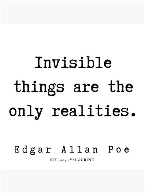 An Image With The Quote Invisible Things Are The Only Realities By