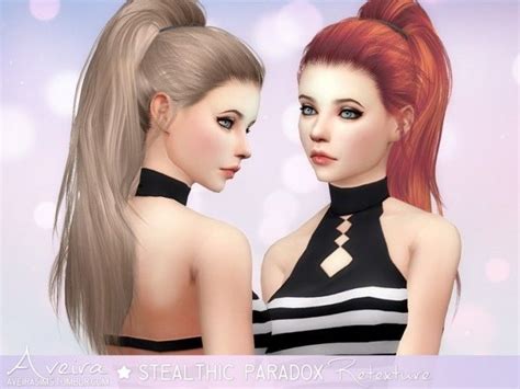 The Sims 4 Cc Aveira Stealthic Paradox Hair Retexture Sims 4 Images