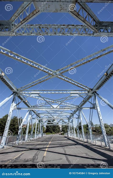 Steel Beams Of A Bridge Stock Photo Image Of Metal 93754584