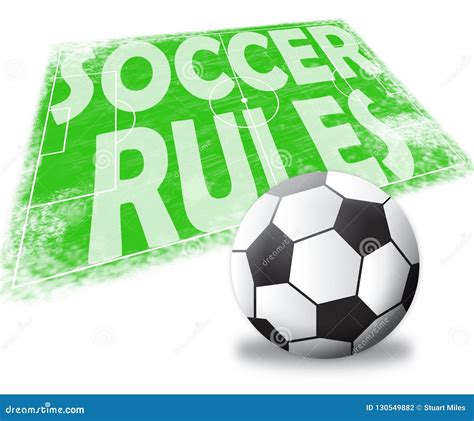 Soccer Rules Shows Football Regulations 3d Illustration Stock