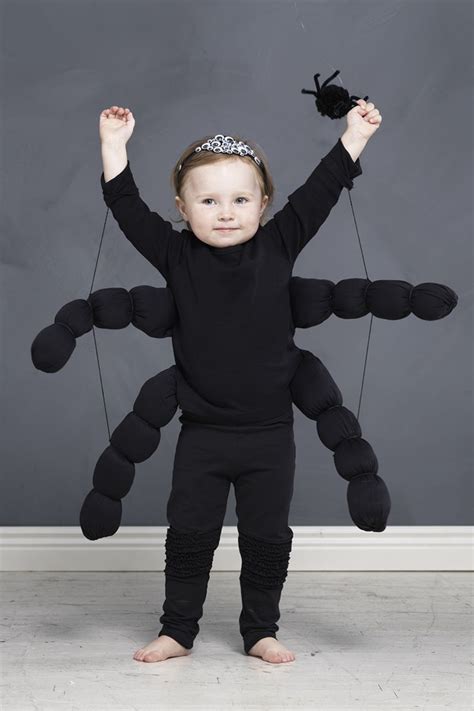 Diy The Cutest Spider Costume For Halloween Halloween Kostymer Barn