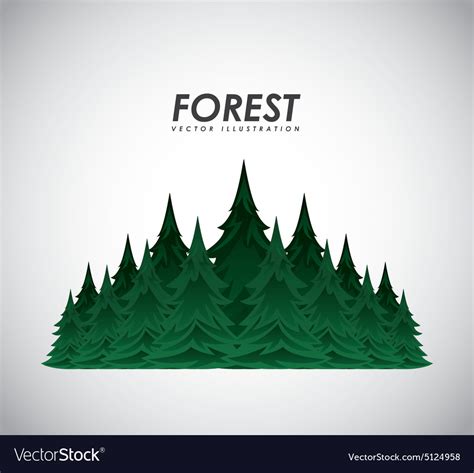 Forest Landscape Royalty Free Vector Image Vectorstock