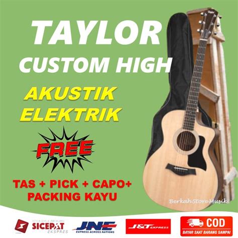 Jual Gitar Akustik Elektrik Listrik Taylor Murah Equalizer 7545r High