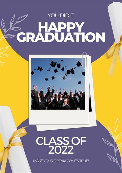 Free Printable Customizable Graduation Poster Templates Canva