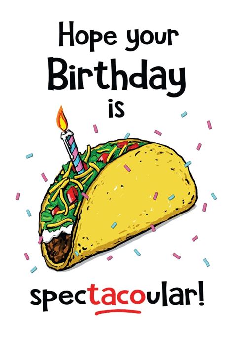 Taco Birthday Card Free Printable Aulaiestpdm Blog