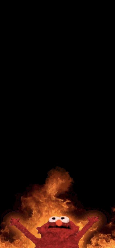 Elmo In Flames Edit And Re Upload 1242 X 2688 Ramoledbackgrounds