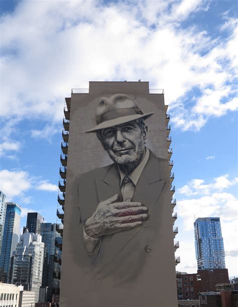 Mac Art Tower Of Songs Leonard Cohen Mural For The City Of Montreal