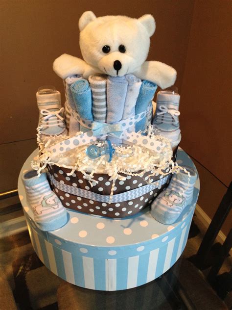 Baby Boy Diaper Cake For Baby Shower T Or By Afabulousevent 4500