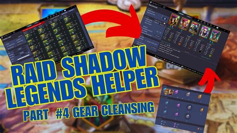 Rsl Helper Part Gear Cleanse Made Easy Raid Shadow Legeneds Youtube