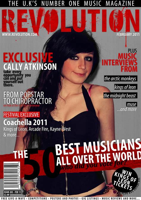 AS MEDIA BLOG Music Magazine Front Cover Second Draft