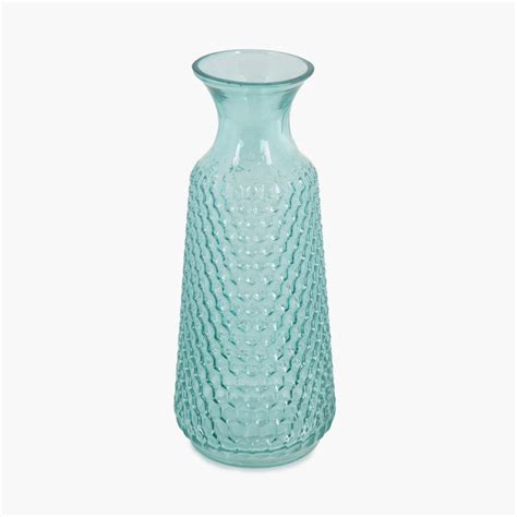 Eadric Textured Glass Vase Blue Glass