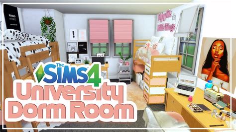 The Sims 4 📓 University Dorm Room Challenge 📓 Cc Room Build Youtube