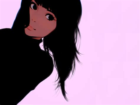 Wallpaper Black Hair Cute Realistic Anime Girl Resolution1920x1440