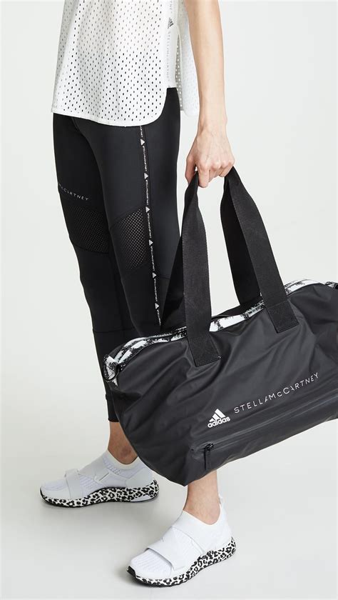 Adidas By Stella Mccartney Studio Bag Tote In Blackwhite Black Lyst