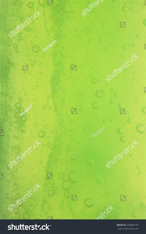 Green Abstract Blurred Liquid Background Soap Stock Photo 203800129