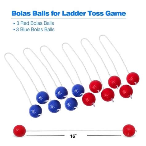 Gse™ Premium Solid Wood Ladder Ball Toss Game Set With Ladder Ball