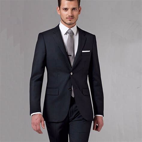 Black Business Men Suits Custom Made Suit Tailored Wedding Suits For