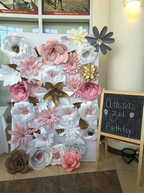 Our Gorgeous Paper Flower Backdrop By Our Talented Cousins At Pretty
