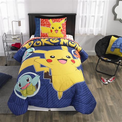 Pokemon bedding set kids sets girls duvet covers. Pokemon Pika Pika Pikachu Kid's Bed in a Bag, Twin ...