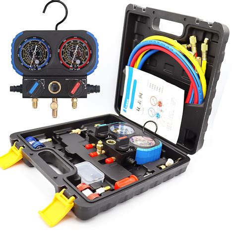 3 Way Manifold Gauge Air Conditioning Diagnostic Freon Charging Set