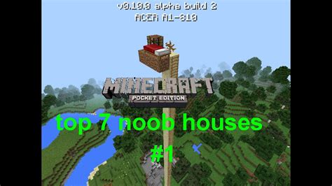 Top 7 Noob Houses In Minecraft Pe Part 1 Youtube