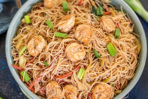 Shrimp Mei Fun Recipe Rice Noodles Stir Fry Video