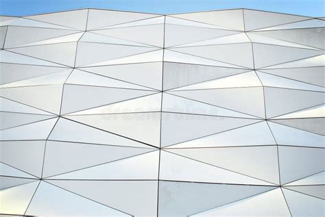 Polygonal Triangle Glass Facade Of Modern Building Stock Photo Image