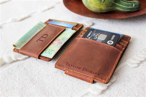 Money Clip Wallet Personalized Leather Money Clip Wallet Etsy