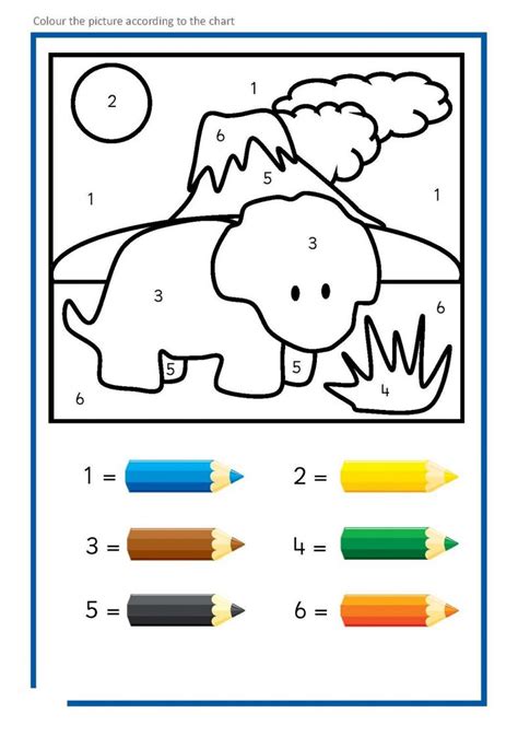 Easy Color By Number Worksheets For Kindergarten 101 Coloring