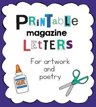 Thankfully, you can make your. Printable Magazine Cut-Out Letters and Numbers by Art is ...