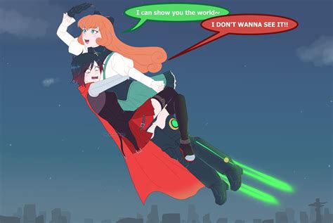 Rwby Penny And Ruby In Atlas By Seshirukun On Deviantart