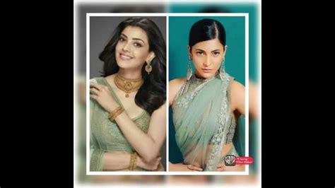 kajal agarwal🆚 shruti hassan colourful matching images youtube