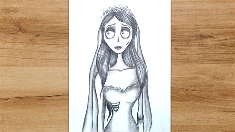 How To Draw Emily From Corpse Bride Step By Step Pencil Drawing Youtube