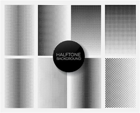 Premium Vector Halftone Pattern Set
