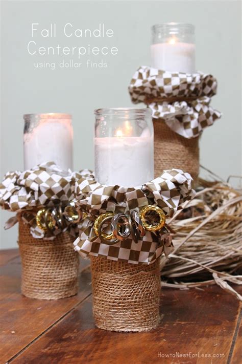 Fall Candle Centerpiece Using Dollar Items How To Nest For Less