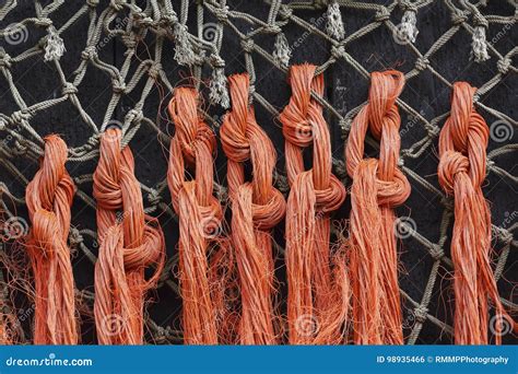 Closeup Of Old Fishing Nets And Ropes Stock Photo Image Of Museum