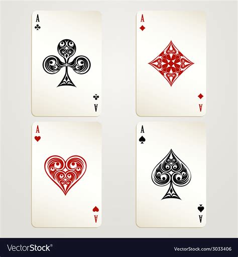 Four Aces Playing Cards Royalty Free Vector Image