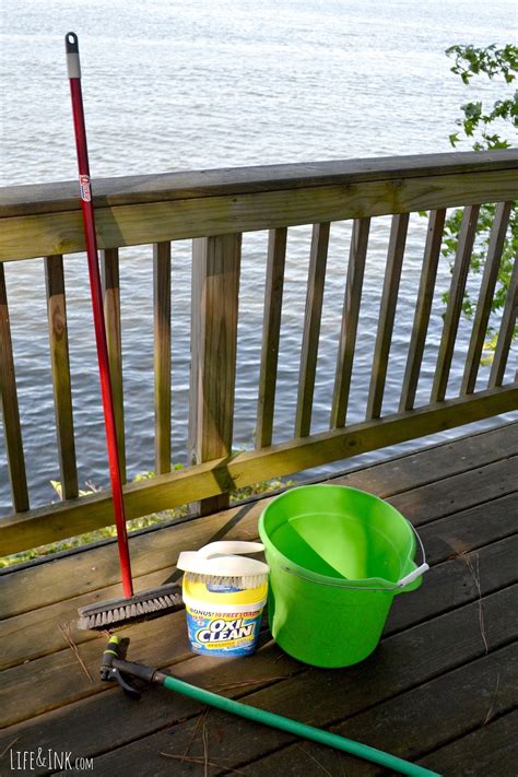 How To Clean An Outdoor Deck Deck Cleaning Deck Cleaner House