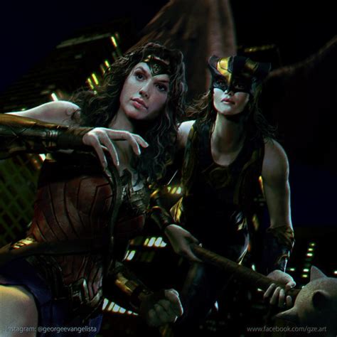 Hawk Girl And Wonder Woman By Vshen In 2022 Wonder Woman Women Hawkgirl
