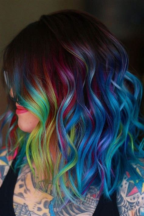 Rainbow Hair Inspo Hair Color For Black Hair Hair Styles Ombre Hair