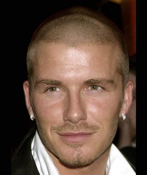 Your exact formation of baldness all depends on your genetical pool, but thinning can also be caused by common factors like seasonal shedding and serious. David Beckham bald | 24 reasons why we love David Beckham ...