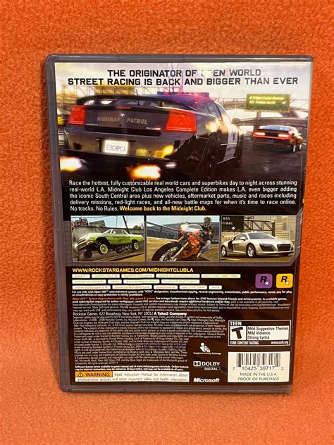 Midnight Club Los Angeles Complete Edition Xbox 360 Game Complete Ebay