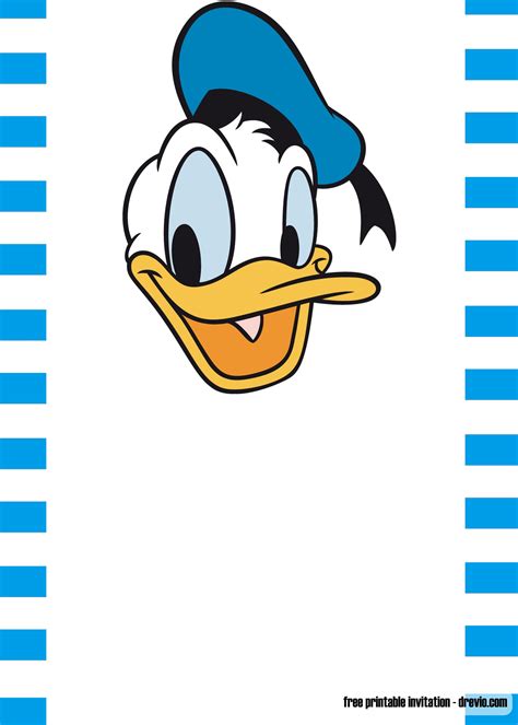 Free Printable Donald Duck Invitation Templates Free Printable