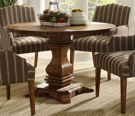 Homelegance Euro Casual Round Pedestal Dining Set Rustic Oak D2516nc