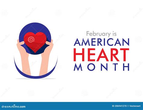 February Is American Heart Month Stock Vector Illustration Of Beat