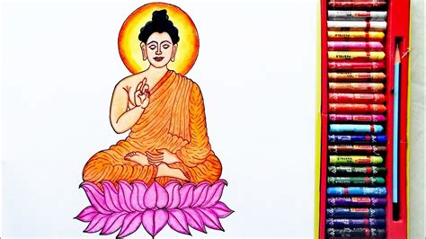 How To Draw Gautam Buddha Step By Step Gautam Buddha Drawing By