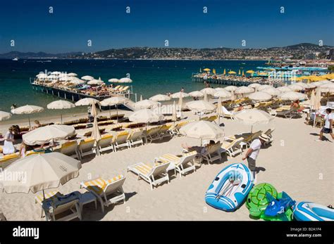 French Riviera Juan Les Pins Beach Stock Photo Alamy