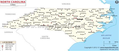 Map Of North Carolina Cities
