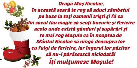 Felicitari De Mos Nicolae Scrisoare Pentru Moș Nicolae Dragă Moş